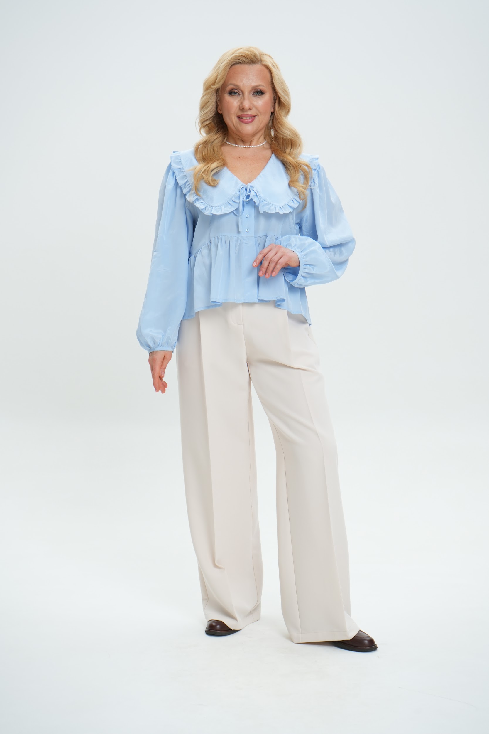 Блузка А147 Голубой