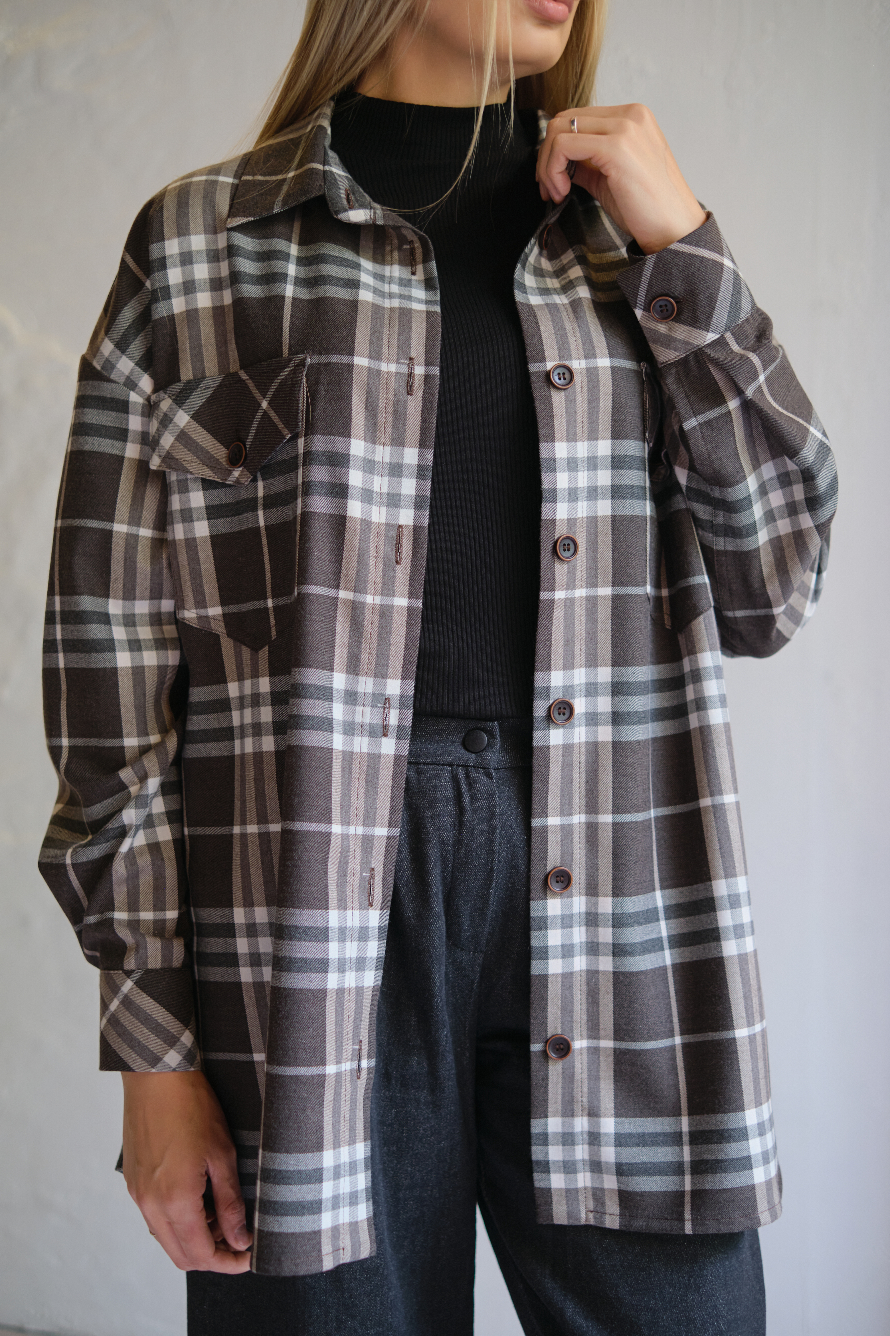 Рубашка А136 Коричневый