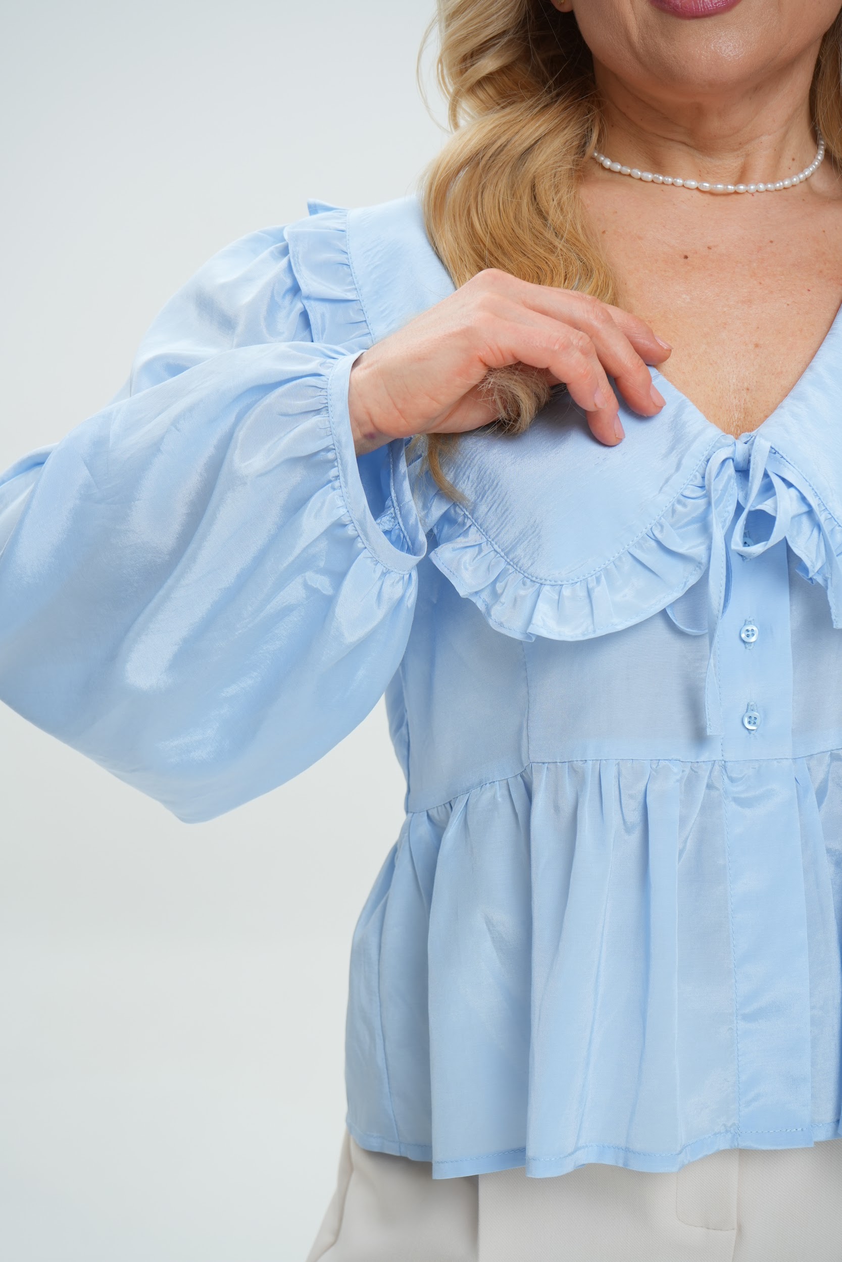 Блузка А147 Голубой