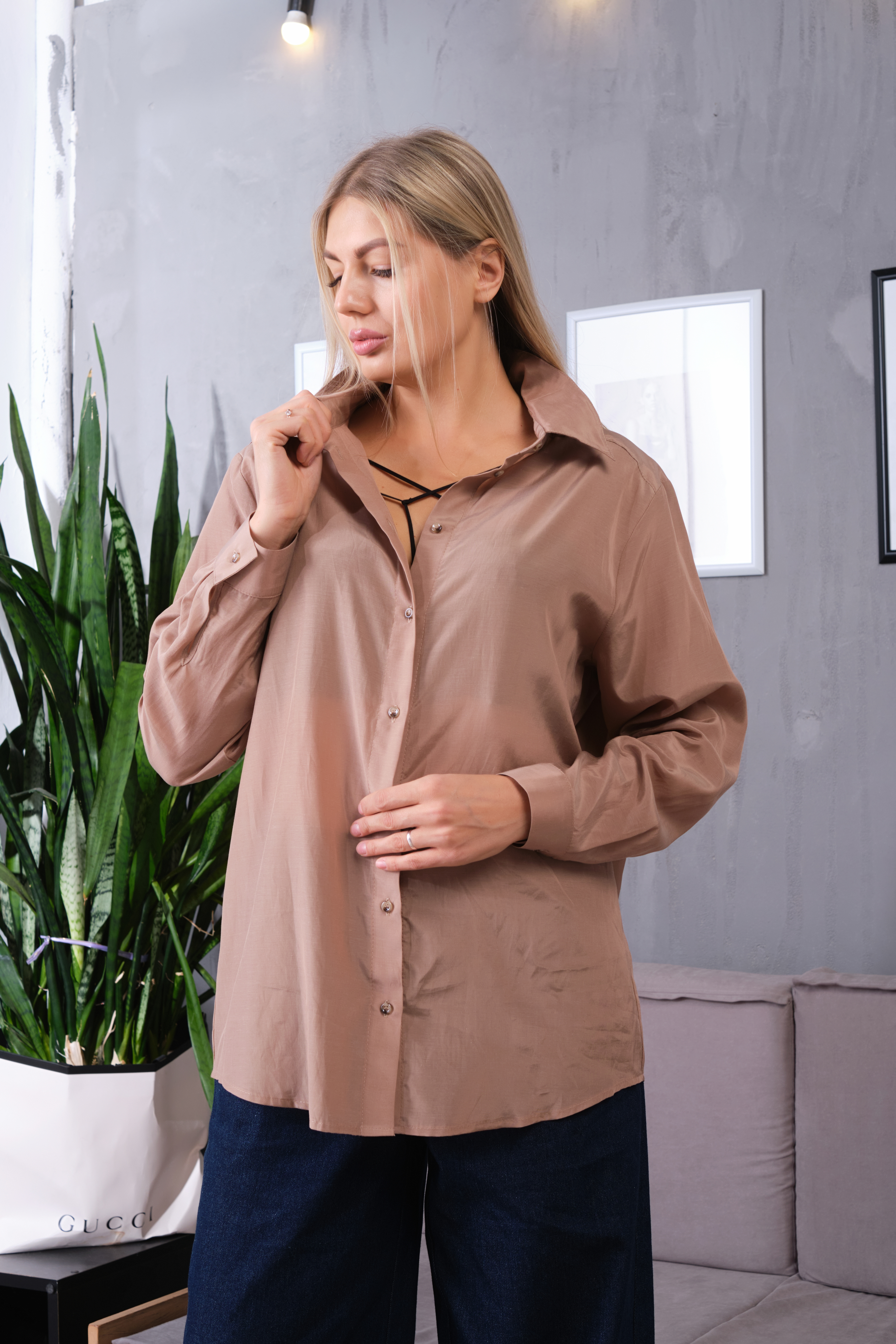 Рубашка А108 Коричневый