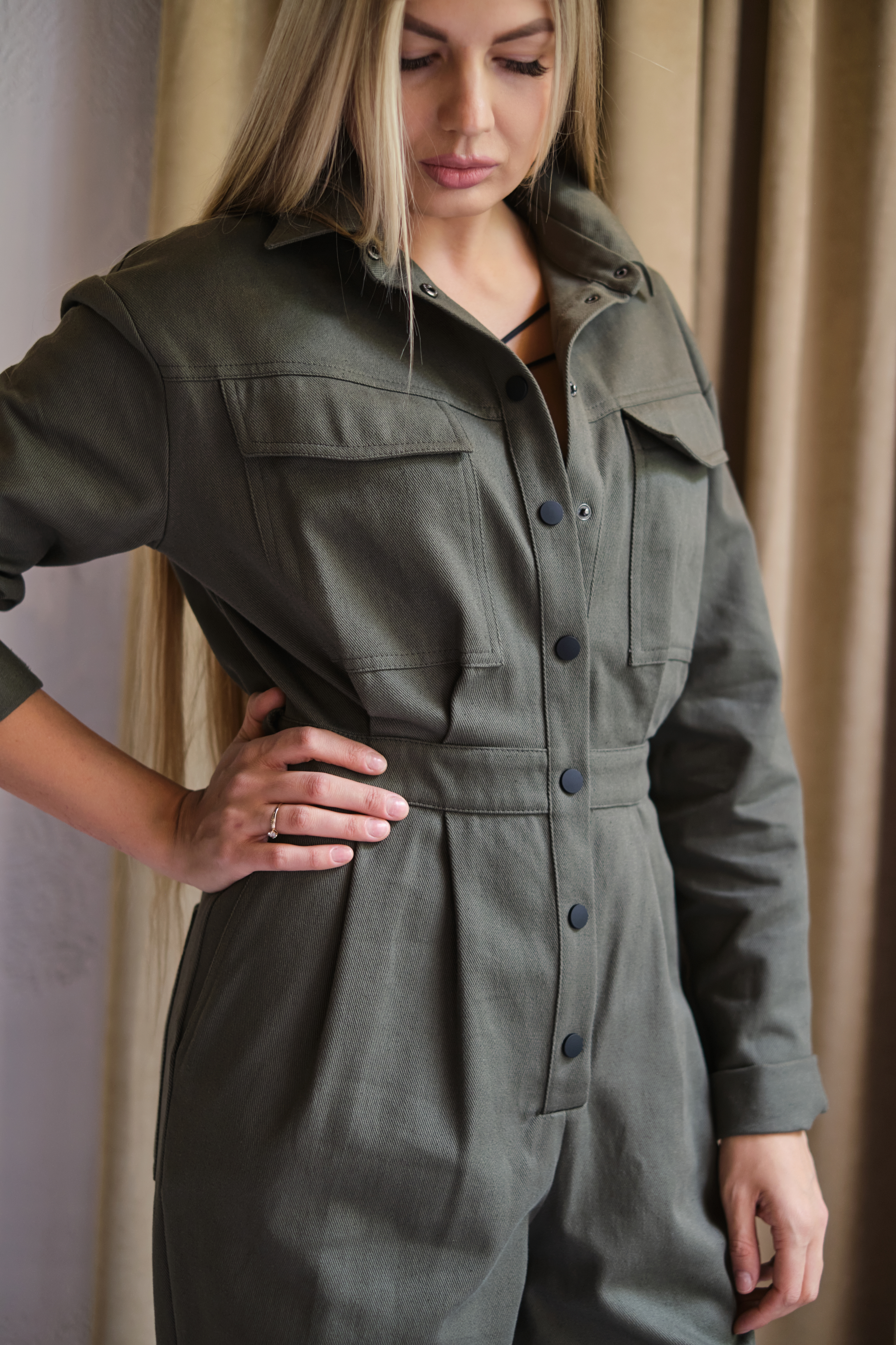 Комбинезон А130 Оливковый