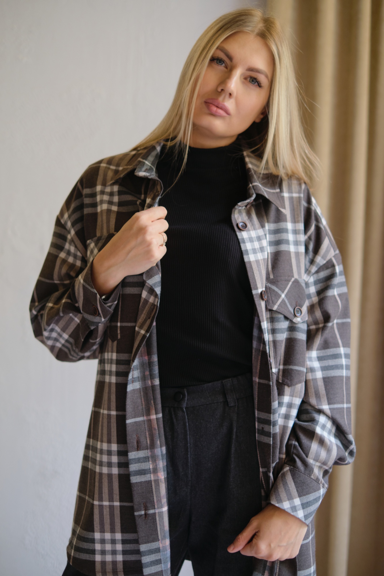 Рубашка А136 Коричневый