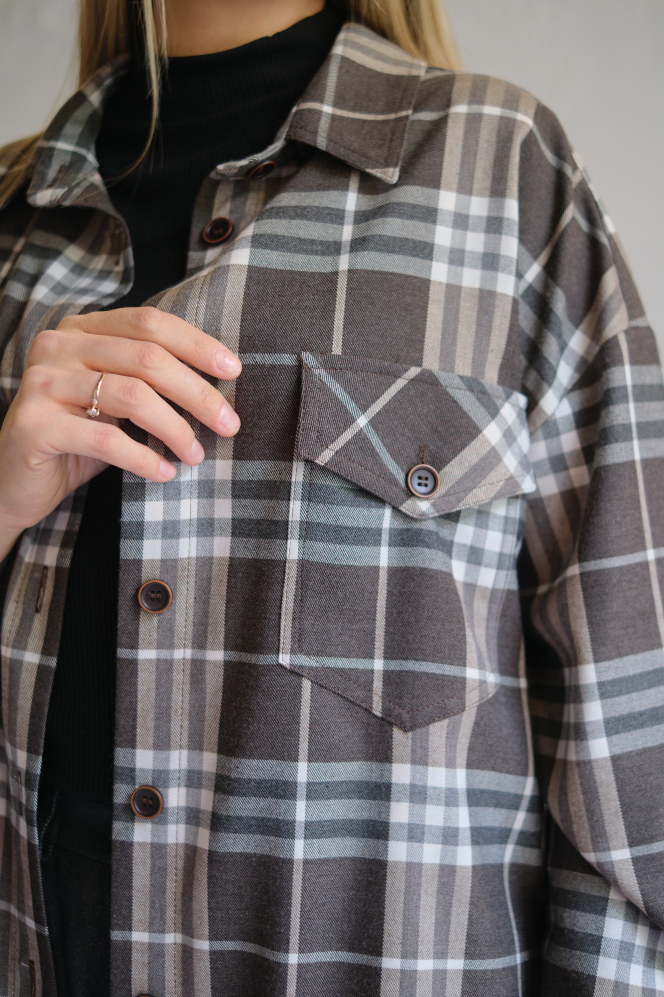 Рубашка А136 Коричневый