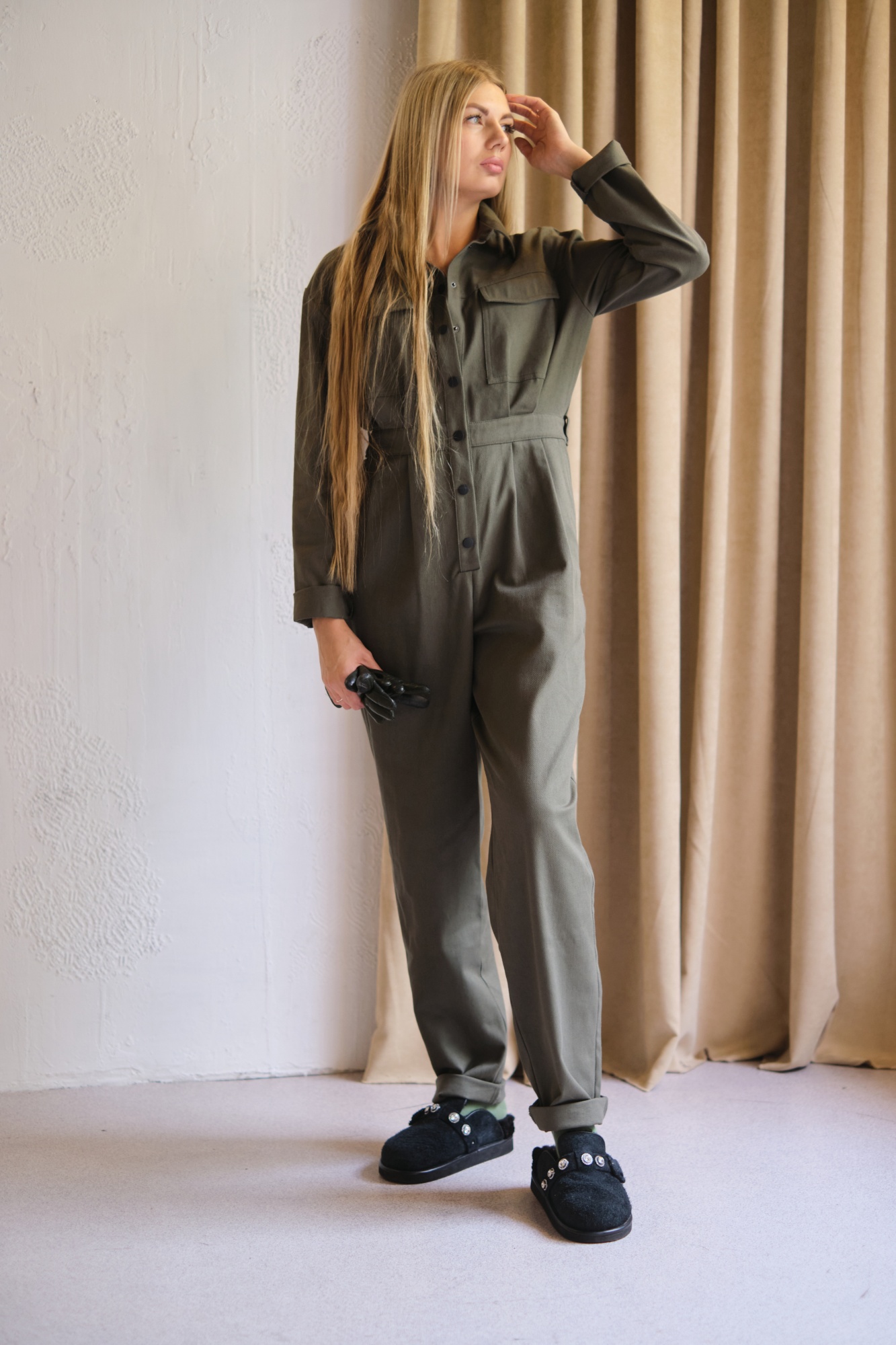 Комбинезон А130 Оливковый